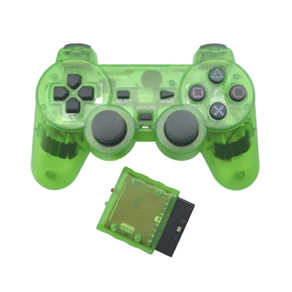 Translucent Green Wireless Gamepad for PS2